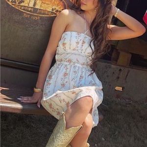 White Summer floral dress